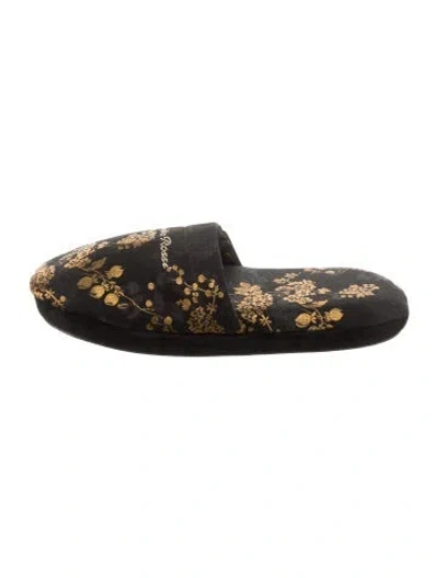 Pre-owned Gianvito Rossi Printed Mules In Black