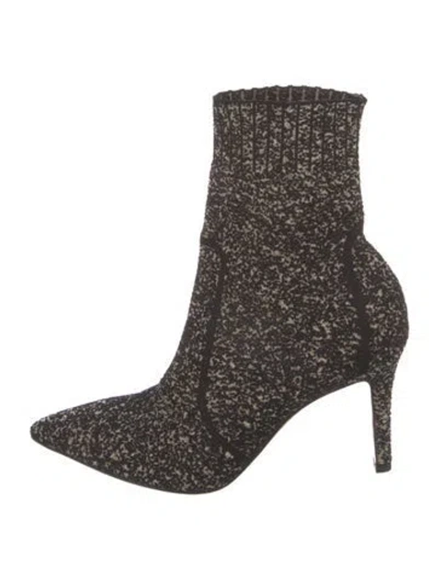 Pre-owned Gianvito Rossi Printed Sock Boots W/ Tags In Black