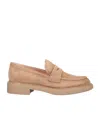 Gianvito Rossi Loafers With Round Toe And Stitched Detailing In Nude