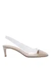Gianvito Rossi Transparent-panel Pumps In Beis