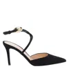 Gianvito Rossi Suede Slingback Pumps In Black