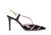 Gianvito Rossi Elegant Pointed Toe Leather Slingbacks With Stiletto Heel In Black