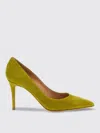 Gianvito Rossi Pointed Toe Suede Pumps With Single Sole In Green