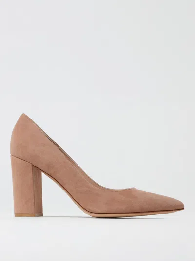 Gianvito Rossi Pointed 90mm Block Heel Pumps In Pink