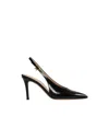 Gianvito Rossi Christina Glossed-leather Slingback Pumps In Black