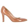 Gianvito Rossi Pumps In Nude Patent Leather In Brown