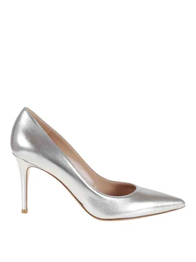 Gianvito Rossi High-heeled Pumps With Pointed Toe And Metallic Finish In Multi