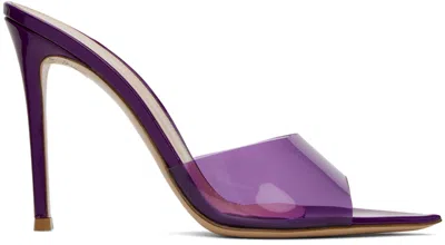 Gianvito Rossi Purple Elle 105 Mules In Purple+purple