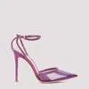 Gianvito Rossi 105 Crystal-embellished Plexiglass Pumps In Purple