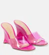Gianvito Rossi Futura 95 Patent-leather And Pvc Wedge Sandals In Pink
