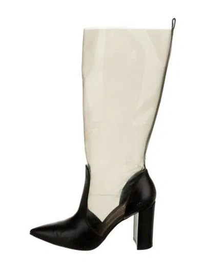 Pre-owned Gianvito Rossi Pvc Colorblock Pattern Boots In Neutral