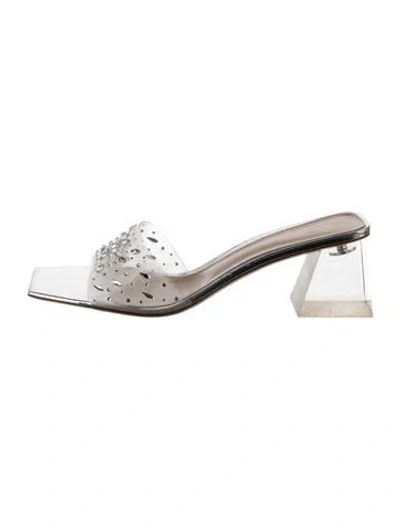 Pre-owned Gianvito Rossi Pvc Crystal Embellishments Slides