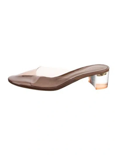 Pre-owned Gianvito Rossi Pvc Mules In Clear