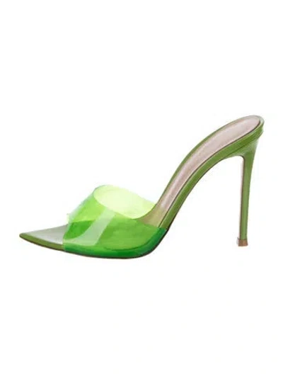 Pre-owned Gianvito Rossi Pvc Mules In Green