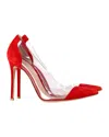 Gianvito Rossi Plexi Pumps In Red