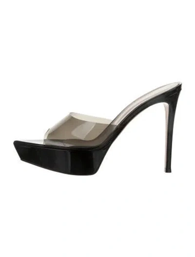 Pre-owned Gianvito Rossi Pvc Slides In Black