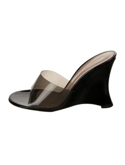 Pre-owned Gianvito Rossi Pvc Slides In Black