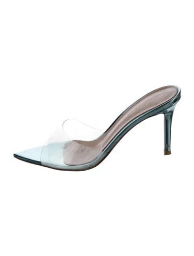 Pre-owned Gianvito Rossi Pvc Slides In Blue
