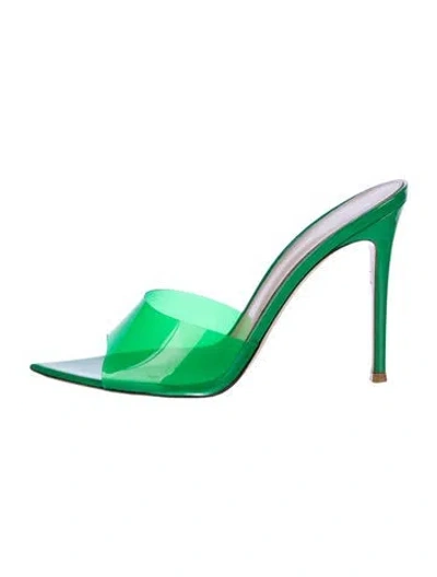 Pre-owned Gianvito Rossi Pvc Slides In Green