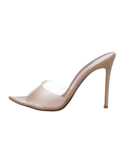 Pre-owned Gianvito Rossi Pvc Slides In Neutral