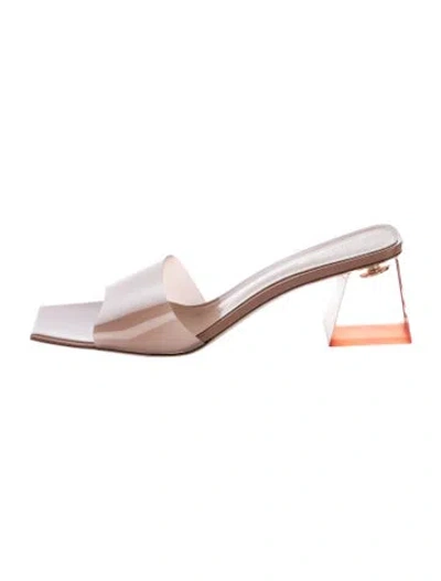 Pre-owned Gianvito Rossi Pvc Slides In Neutrals