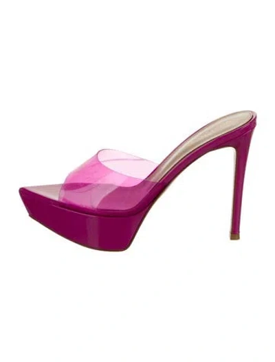 Pre-owned Gianvito Rossi Pvc Slides In Pink