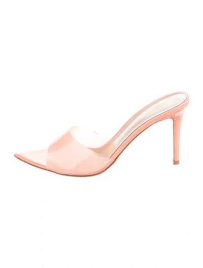 Pre-owned Gianvito Rossi Pvc Slides In Pink