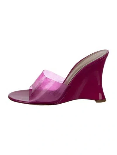 Pre-owned Gianvito Rossi Pvc Slides In Pink