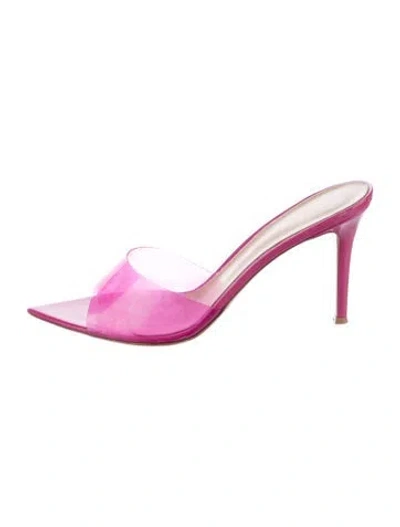 Pre-owned Gianvito Rossi Pvc Slides In Pink