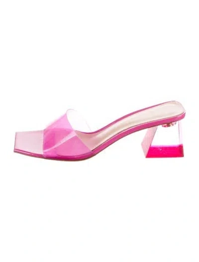 Pre-owned Gianvito Rossi Pvc Slides In Pink