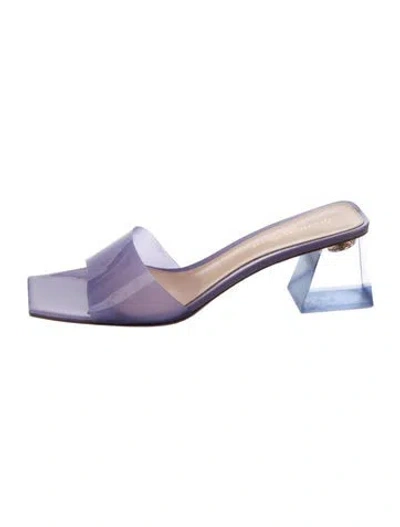Pre-owned Gianvito Rossi Pvc Slides In Purple