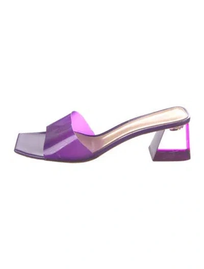Pre-owned Gianvito Rossi Pvc Slides In Purple