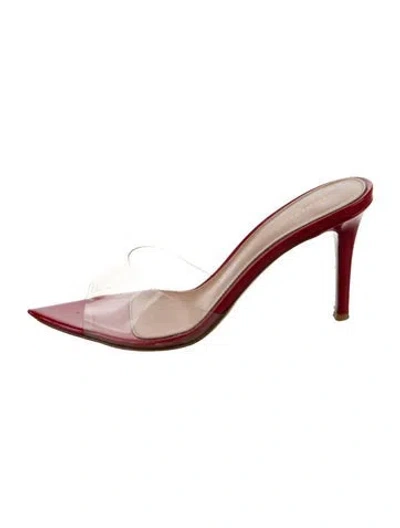 Pre-owned Gianvito Rossi Pvc Slides In Red