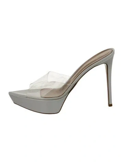 Pre-owned Gianvito Rossi Pvc Slides In Transparent