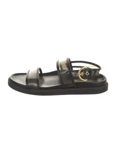 Pre-owned Gianvito Rossi Pvc Slingback Flats In Black