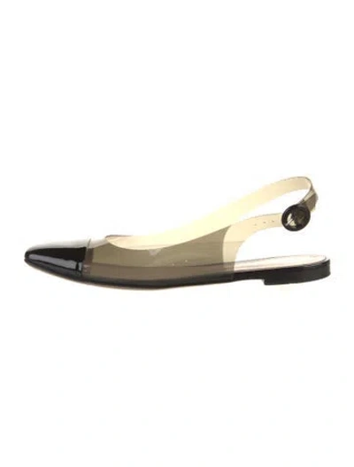 Pre-owned Gianvito Rossi Pvc Slingback Flats In Gold