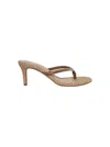 Gianvito Rossi Suede Raffia Heeled Thong Sandals In Neutrals