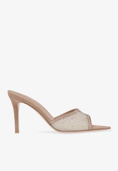 Gianvito Rossi Raina 85 Crystal-embellished Mules