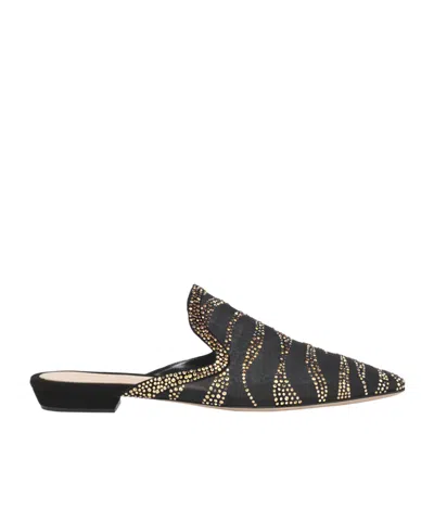 Gianvito Rossi Raja Crystal Slide In Black