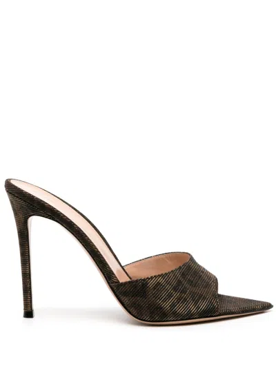 Gianvito Rossi Rania 105mm Mesh-design Mules In Black
