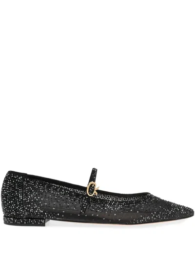 Gianvito Rossi Rania Mary Jane Ballet Flats In Black