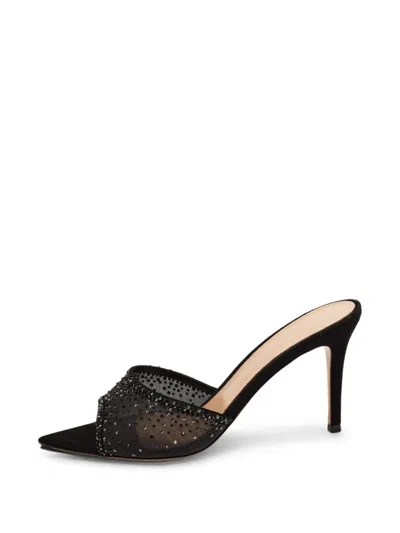 Pre-owned Gianvito Rossi Rania Mesh Mules In Black
