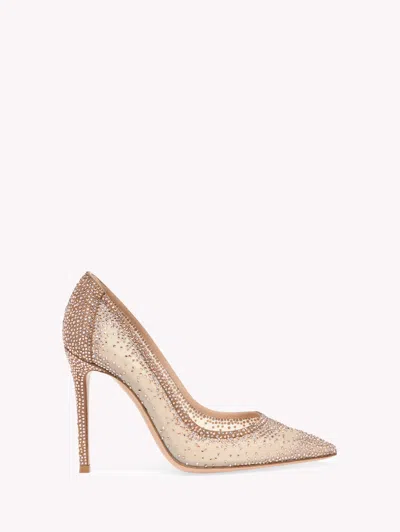 Gianvito Rossi Strass Pointed Stiletto Pumps In Pink