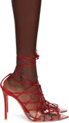 Gianvito Rossi Miria High Heels In Trasp+tabasco Red