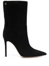 Gianvito Rossi 105mm Pointed-toe Suede Boots In Black