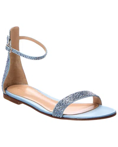 Gianvito Rossi Rhinestone Satin Sandal In Multi