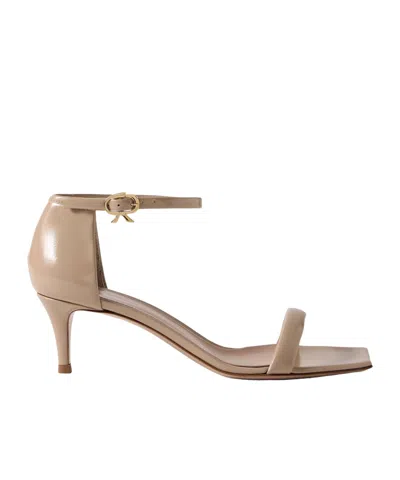 Gianvito Rossi Rhys 55 Leather Sandals In Neutral