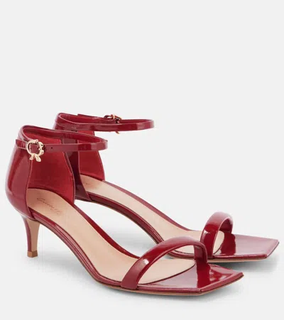 Gianvito Rossi Rhys 55 Patent Leather Sandals In Rouge