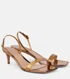Gianvito Rossi Sandalen Ribbon 55 Aus Metallic-leder