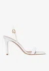 Gianvito Rossi Vernice 85 Patent-leather Slingback Sandals In White